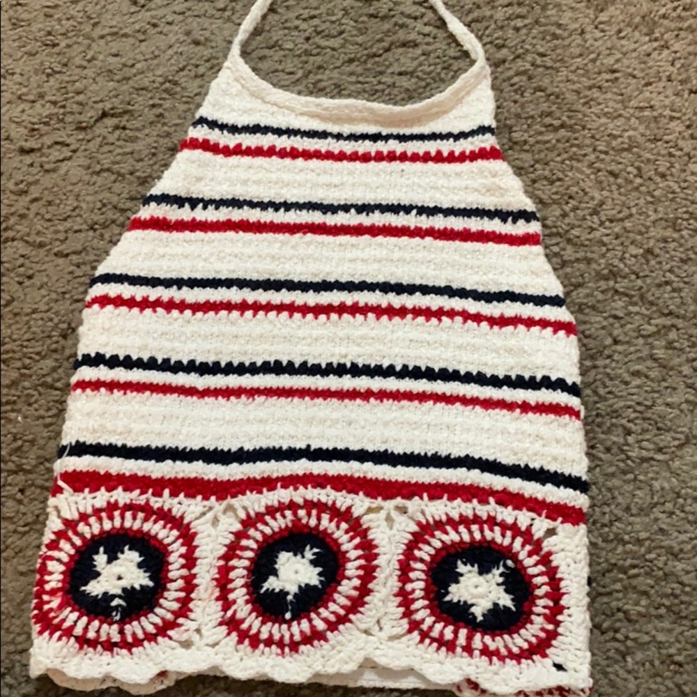 American flag halter shirt